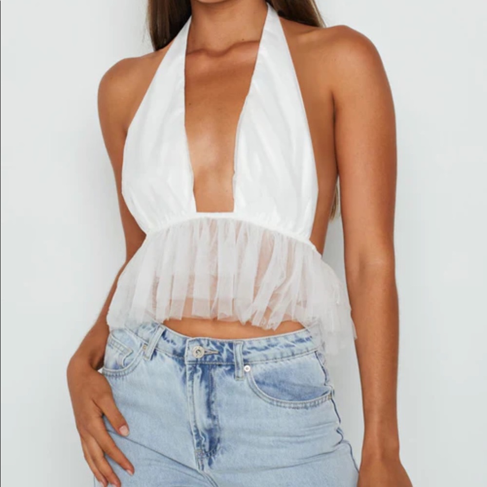 BRAND NEW WITH TAGS beginning boutique cupcake white top